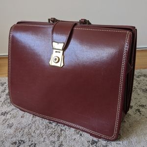 Vintage Pocketbook Style Briefcase One Clasp
